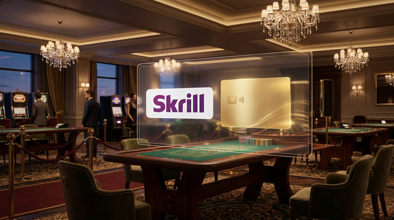 Luksusowe kasyno online z logiem Skrill
